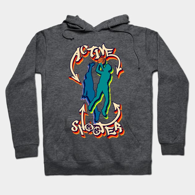 Active Shooter (basketball) Hoodie by PeregrinusCreative